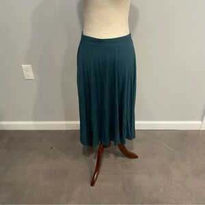 Au Fond Fit and Flare Teal Women's Skirt Large